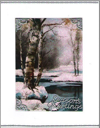 Winter Pond Scene 4 same, Vintage Hue Acetate