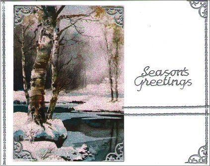 Winter Pond Scene 4 same, Vintage Hue Acetate