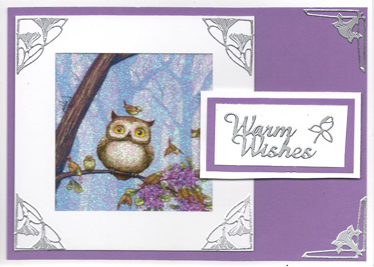 Whimsical Owls Squares 1, Vintage Hue Acetate