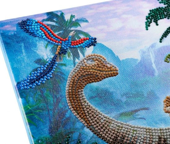 Wander with Dinosaur Crystal Art Canvas Kit 30x30cm