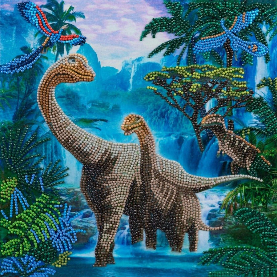 Wander with Dinosaur Crystal Art Canvas Kit 30x30cm