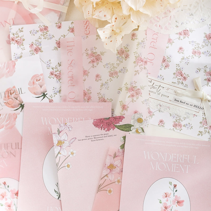 INS-style Multi-material Botanical Floral Paper