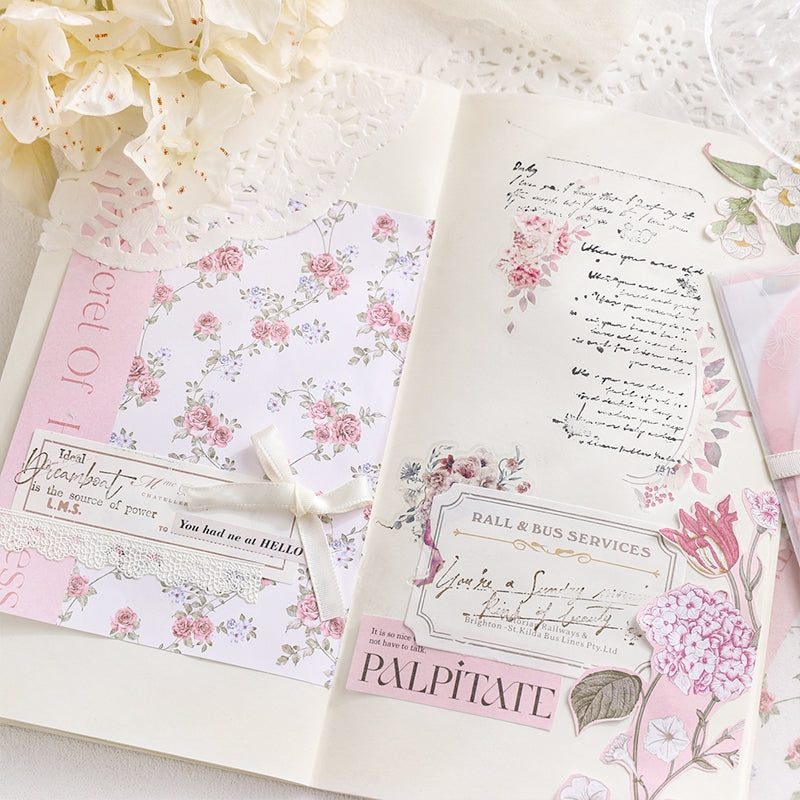 INS-style Multi-material Botanical Floral Paper