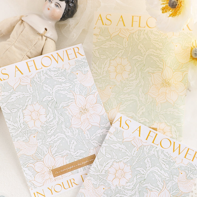 INS-style Multi-material Botanical Floral Paper