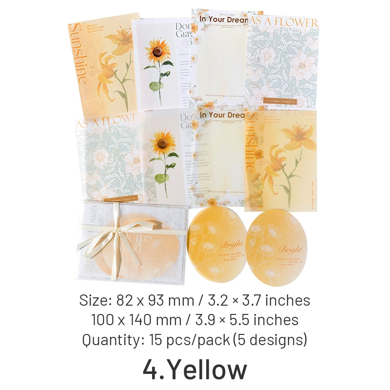INS-style Multi-material Botanical Floral Paper