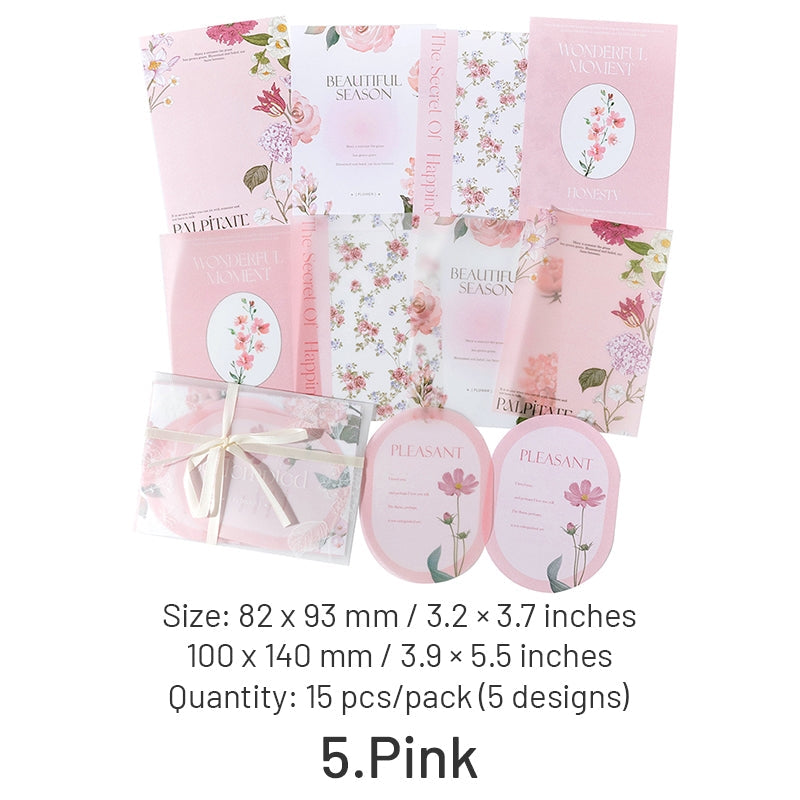 INS-style Multi-material Botanical Floral Paper