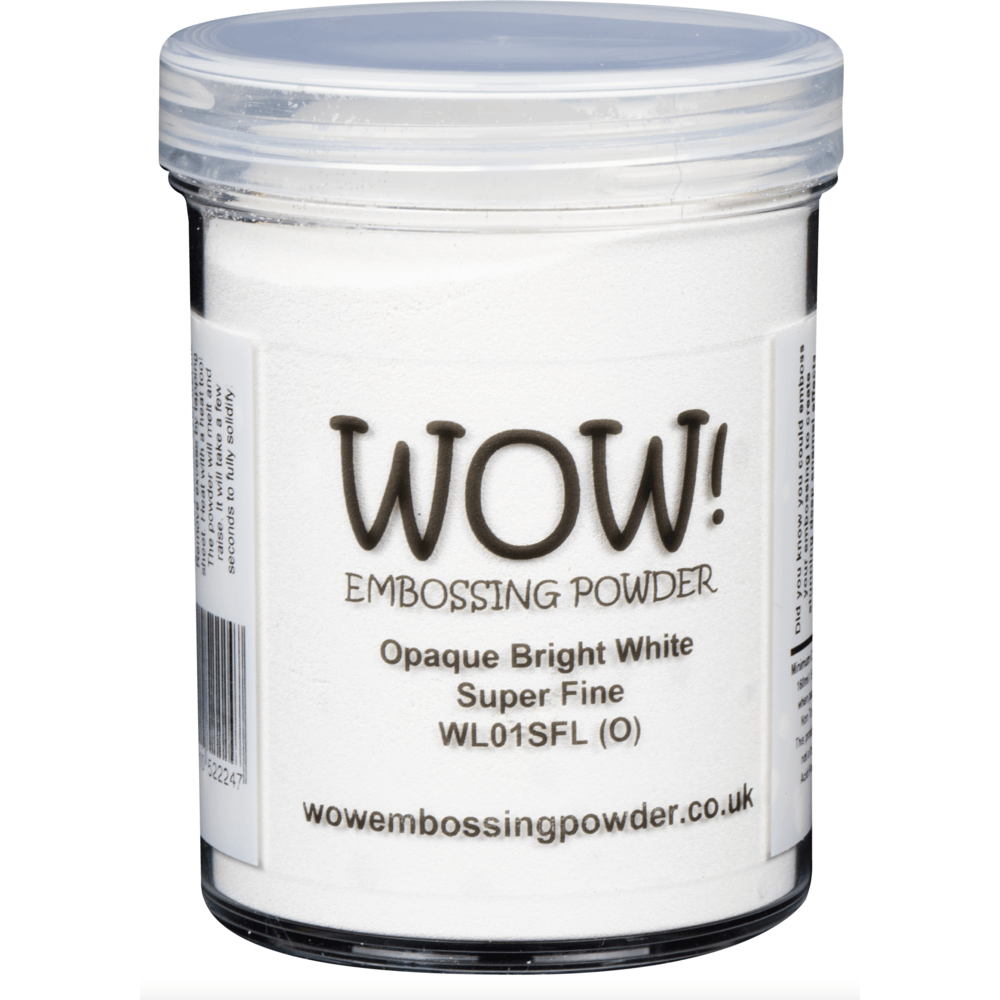 WOW! Embossing Powder Large Jar - Opaque Bright White Super Fine