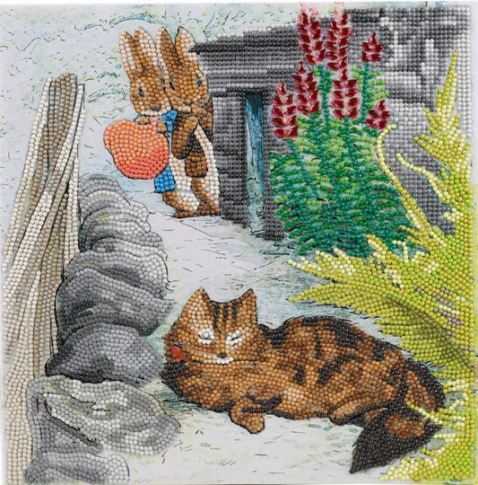 Playful Peter Crystal Art Canvas Kit 30x30cm