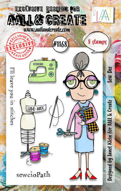 AALL & Create - A7 - Clear Stamps - 1168 - Janet Klein - Sew Dee