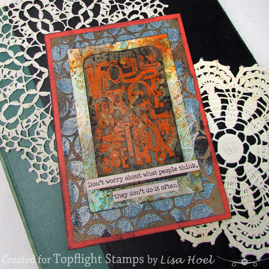 Tracy Evans Boutique Designs - Clear Stamps - A7 - Artsy Alphas/Numbers - TE16