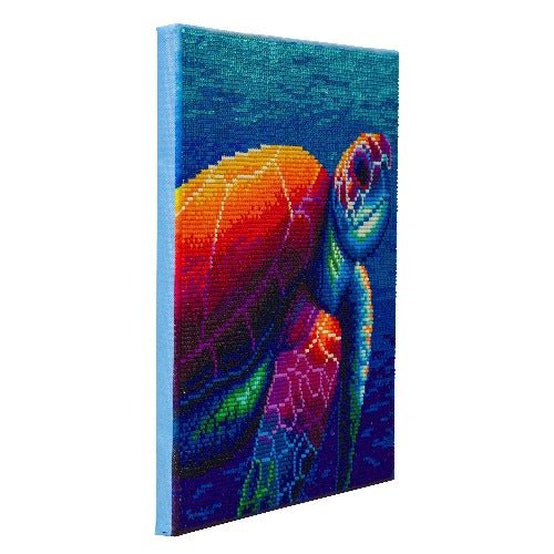 Sea Turtle Crystal Art Canvas by Rachel Froud 30x30cm