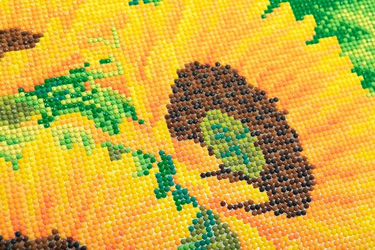 Sunflower Joy Crystal Art Canvas 30x30cm