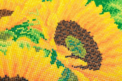 Sunflower Joy Crystal Art Canvas 30x30cm