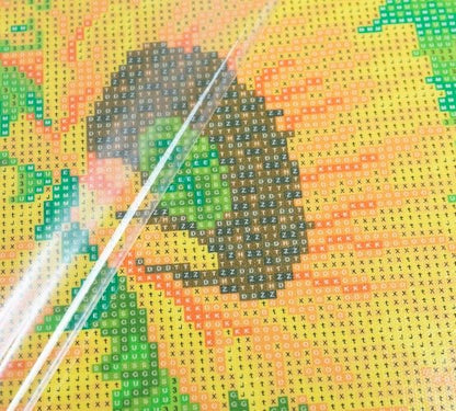 Sunflower Joy Crystal Art Canvas 30x30cm