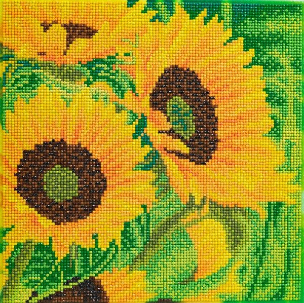 Sunflower Joy Crystal Art Canvas 30x30cm
