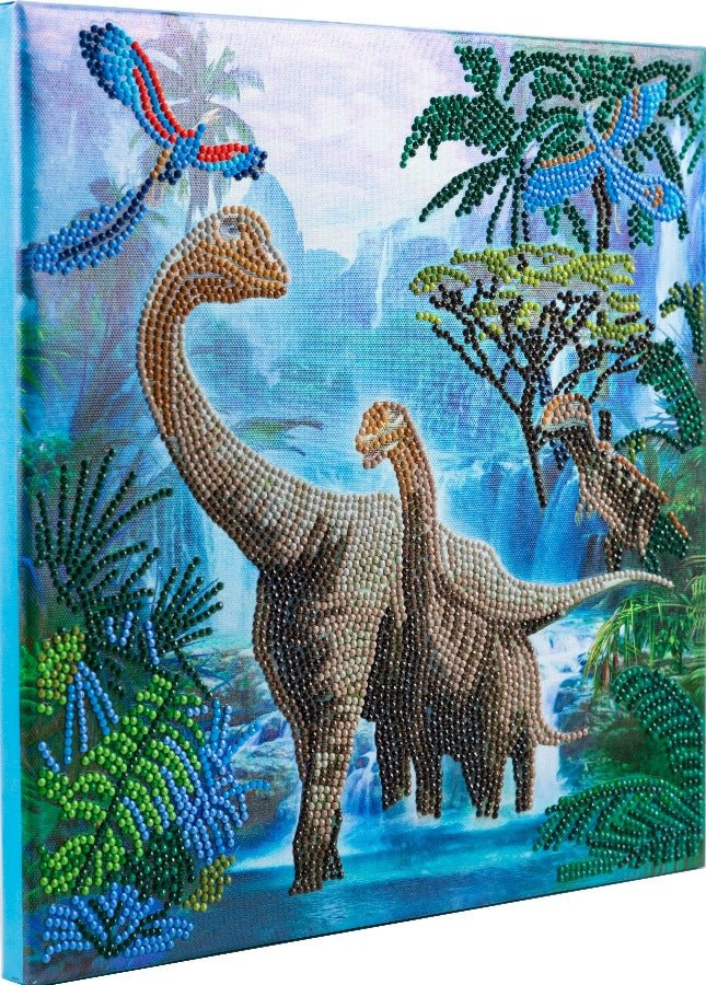 Wander with Dinosaur Crystal Art Canvas Kit 30x30cm