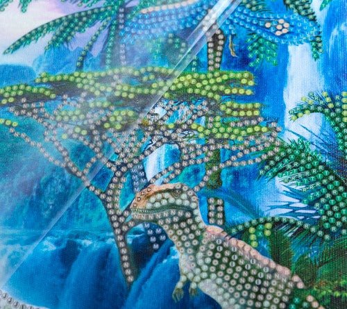 Wander with Dinosaur Crystal Art Canvas Kit 30x30cm