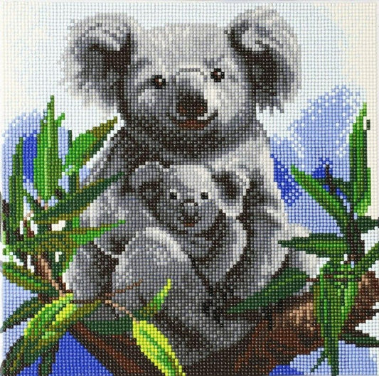 Koala Bears Crystal Art Canvas Kit 30x30cm