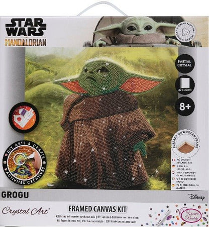 Grogu Crystal Art Canvas Kit 30x30cm