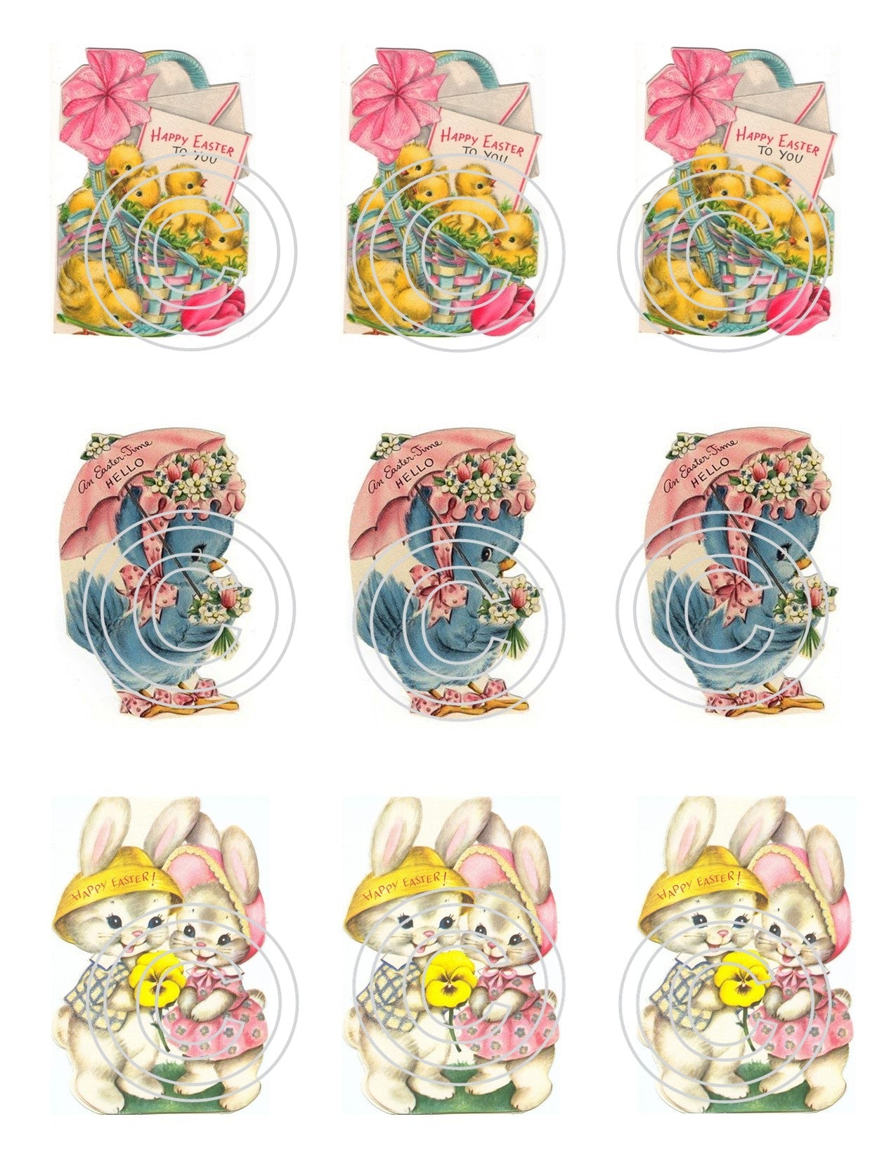Easter Greetings 2 Minis, Vintage Hue Acetate