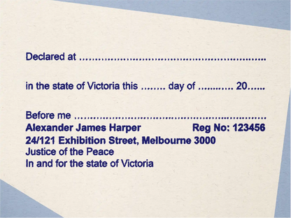 Statutory Declaration Stamp Victoria