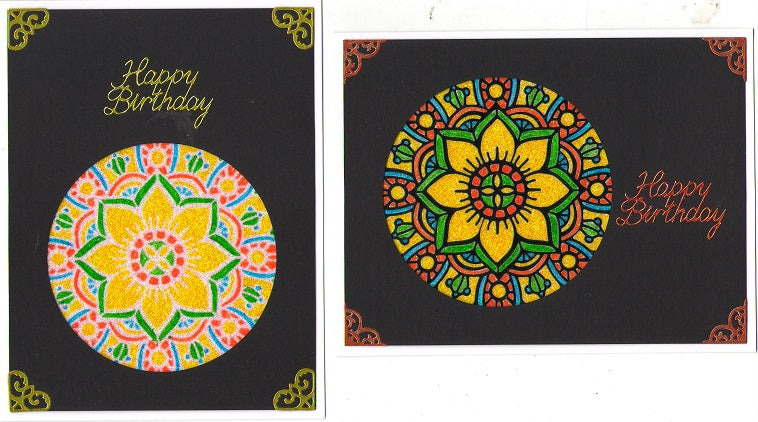 Mandala-Mandalistick Outline Sticker 8 Card Kit