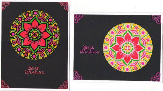 Mandala-Mandalistick Outline Sticker 8 Card Kit