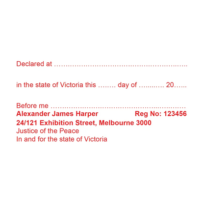 Statutory Declaration Stamp Victoria
