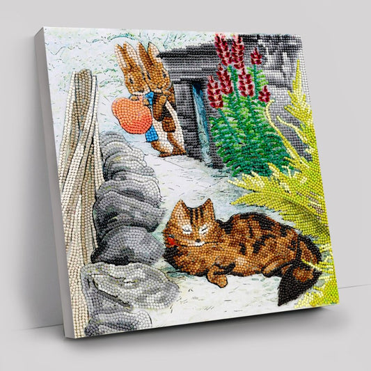 Playful Peter Crystal Art Canvas Kit 30x30cm