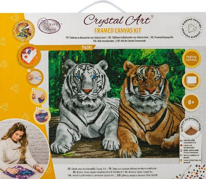 Tigers Crystal Art Canvas Kit 40x50cm