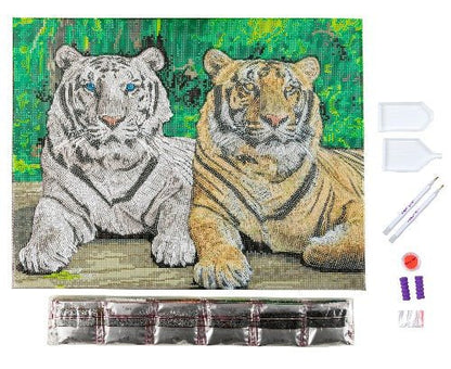 Tigers Crystal Art Canvas Kit 40x50cm