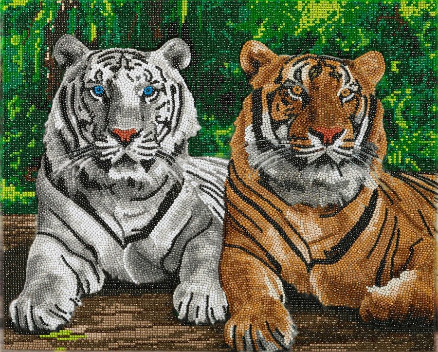 Tigers Crystal Art Canvas Kit 40x50cm