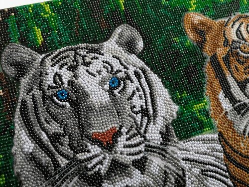 Tigers Crystal Art Canvas Kit 40x50cm