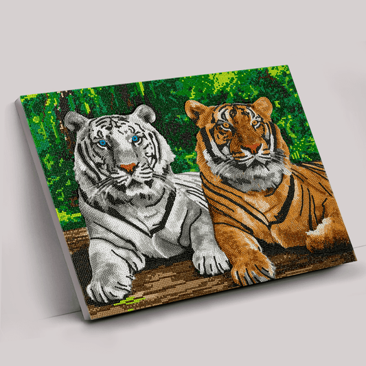 Tigers Crystal Art Canvas Kit 40x50cm