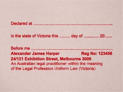 Statutory Declaration Stamp Victoria