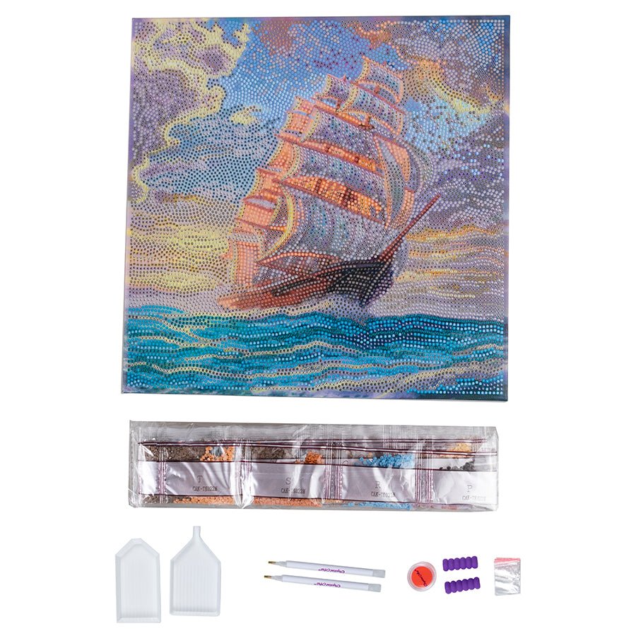 Courageous Voyage Crystal Art Canvas by Thomas Kinkade 30x30cm