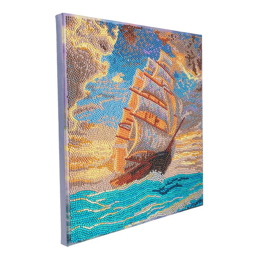 Courageous Voyage Crystal Art Canvas by Thomas Kinkade 30x30cm