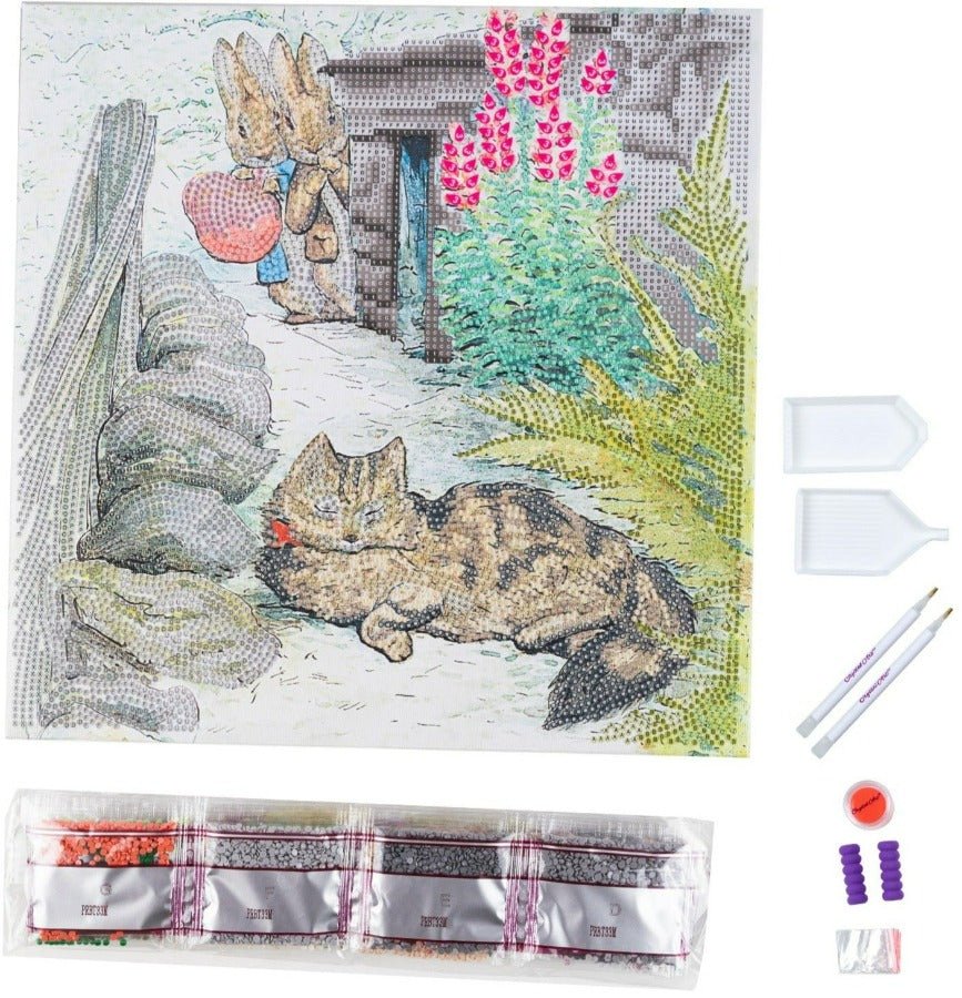 Playful Peter Crystal Art Canvas Kit 30x30cm