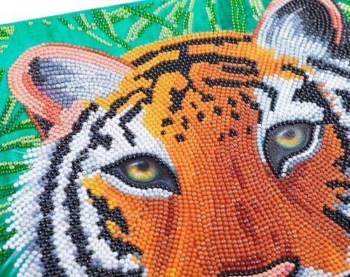 Gentle Tiger Crystal Art Canvas by Rachel Froud 30x30cm