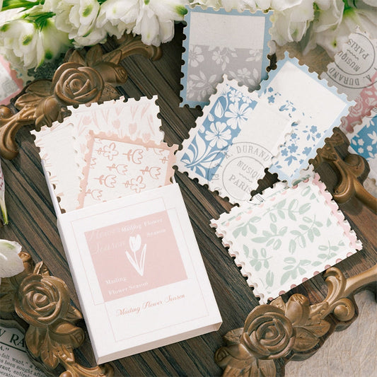 Flower Stamp-style Decorative Paper