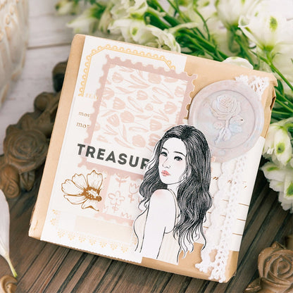 Flower Stamp-style Decorative Paper