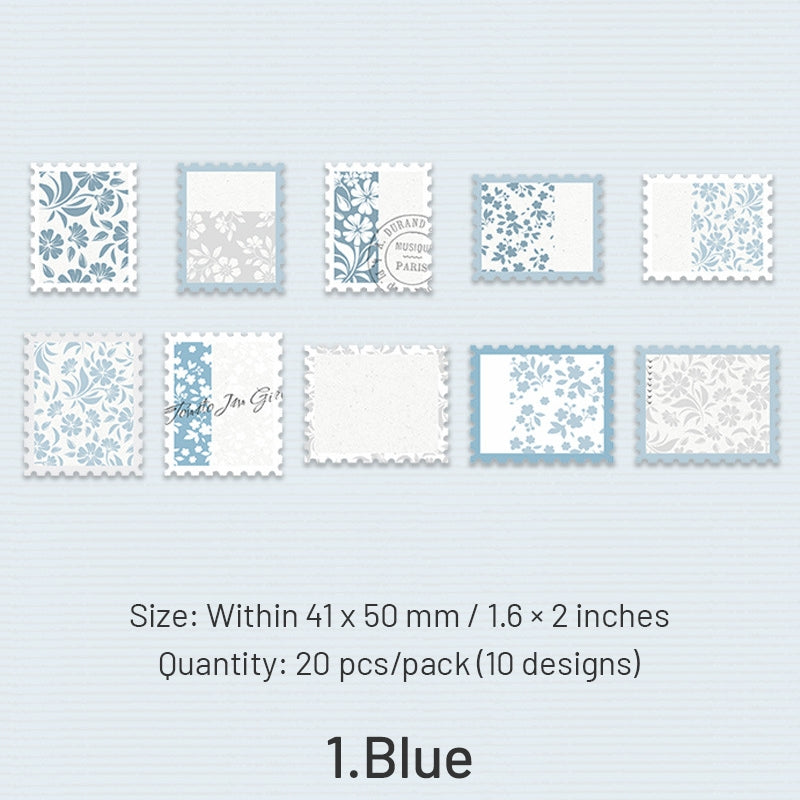 Flower Stamp-style Decorative Paper