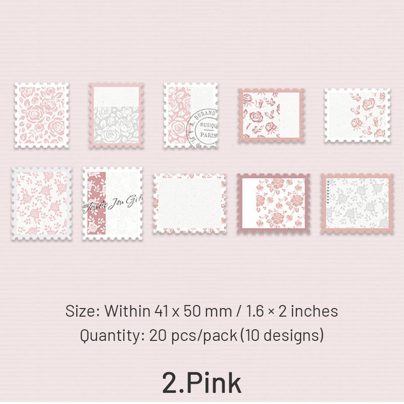 Flower Stamp-style Decorative Paper