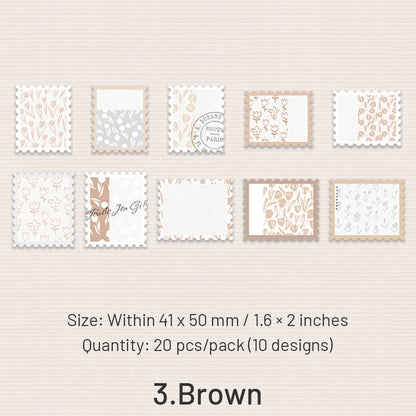 Flower Stamp-style Decorative Paper