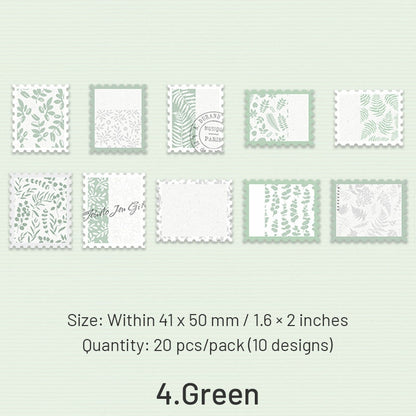 Flower Stamp-style Decorative Paper