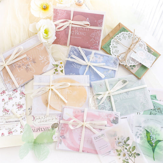 INS-style Multi-material Botanical Floral Paper