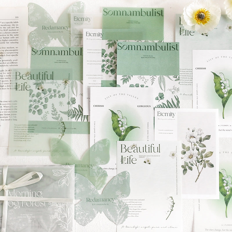 INS-style Multi-material Botanical Floral Paper