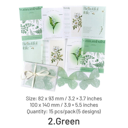 INS-style Multi-material Botanical Floral Paper
