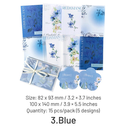 INS-style Multi-material Botanical Floral Paper