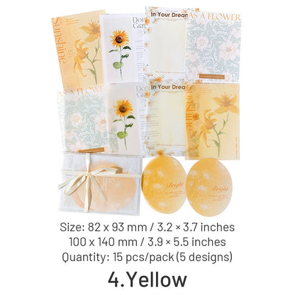 INS-style Multi-material Botanical Floral Paper